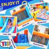 SunSports Inflatable Water Slide - Bounce House for Kids,Bouncy Castle for Kids Outdoor,Water Bounce House with Slide,Inflatable Water Park,Rocket Bounce House with Blower view 3