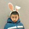 Olivemont Easter bunny ears headband for rabbit pretend play (white) view 2