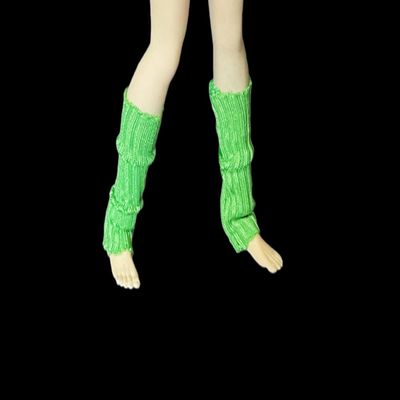 1/12 Scale Female Clothes,Female Socks Sports Stocking Clothing for 6inch PH TBL Action Figure Body (Green)