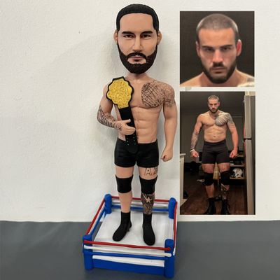 Justyling Custom Bobbleheads: Boxer Champion | Fully Customizable with Polymer Clay | Personalized Bobbleheads Best Gifts for, Birthday, Christmas etc.