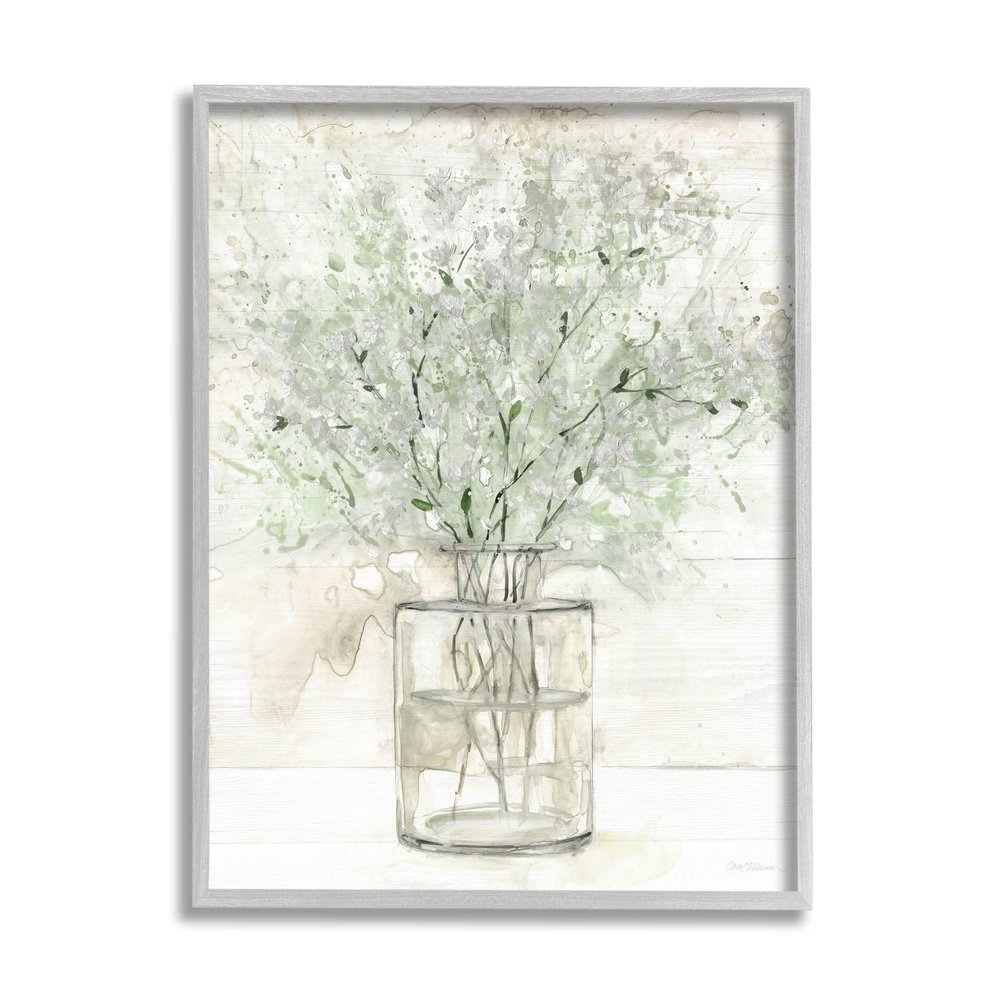 'Delicate Baby's Breath Florals'| Framed Giclee Art