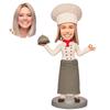 Custom Bobbleheads: Female Chef | Fully Customizable with Polymer Clay | Personalized Bobbleheads Best Gifts for, Birthday, Christmas etc. view 1