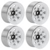 4 Pcs Wheel Hub, 1.55 Inch Zinc Alloy Universal RC Beadlock Wheel Rim Hub Tire & Wheel Sets for AX90069 Crawlers Wheels & Tires (White) view 1