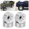 4 Pcs Wheel Hub, 1.55 Inch Zinc Alloy Universal RC Beadlock Wheel Rim Hub Tire & Wheel Sets for AX90069 Crawlers Wheels & Tires (White) view 2