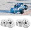 4 Pcs Wheel Hub, 1.55 Inch Zinc Alloy Universal RC Beadlock Wheel Rim Hub Tire & Wheel Sets for AX90069 Crawlers Wheels & Tires (White) view 3