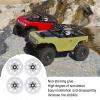 4 Pcs Wheel Hub, 1.55 Inch Zinc Alloy Universal RC Beadlock Wheel Rim Hub Tire & Wheel Sets for AX90069 Crawlers Wheels & Tires (White) view 4