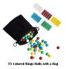 Yuanhe Deluxe Bingo Game Set - Metal Round Cage, 75 Colored Bingo Balls, 100 Bingo Cards, 500 Mixed Chips and Master Board for Large Groups, Parties view 4