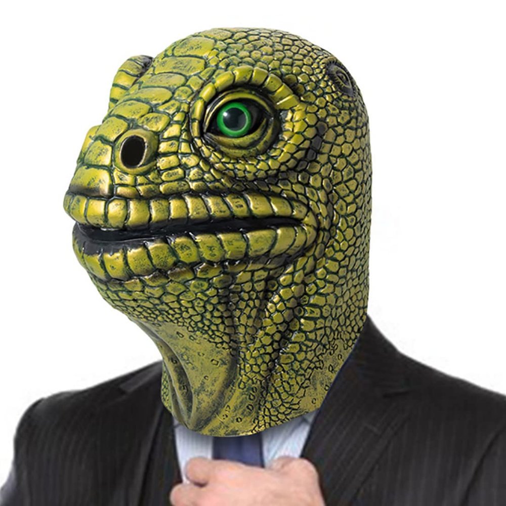 BEESUM 2023 Realistic Lizard Head Mask Cosplay Chameleon Role-Play Masks for Halloween Party Costume Latex