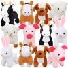 12 Pcs Mini Plush Furry Farm Animal Toys 5.1 Inch Soft Plush Horse Pig Cattle Rabbit Dog Sheep Doll Adopt a Farm Stuffed Animal for Christmas Stocking Stuffers Birthday Party Decoration Supplies view 1