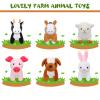12 Pcs Mini Plush Furry Farm Animal Toys 5.1 Inch Soft Plush Horse Pig Cattle Rabbit Dog Sheep Doll Adopt a Farm Stuffed Animal for Christmas Stocking Stuffers Birthday Party Decoration Supplies view 4