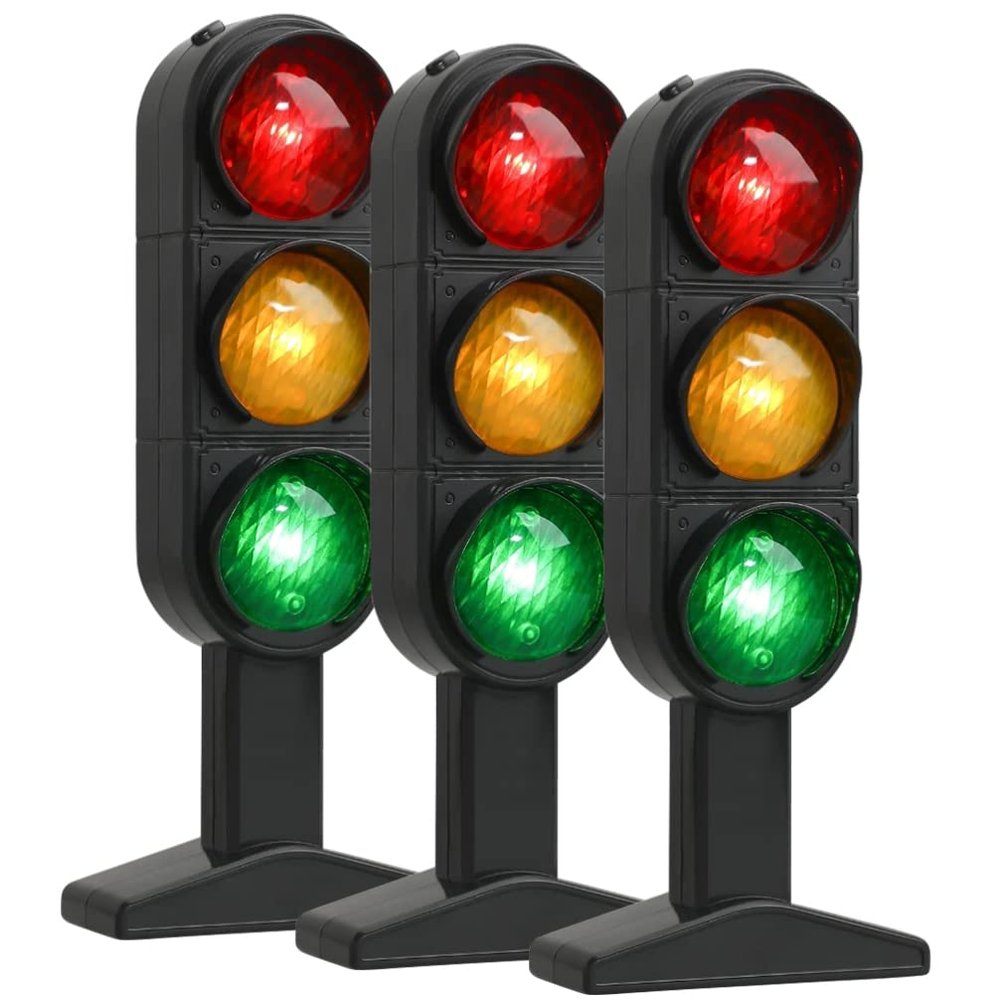 Toyvian Traffic Light Toy Model 7.87In Educational Road Signal Light for Kids Early Learning Traffic Signs Pretend Play Tool for Safety Awareness
