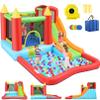 AKEYDIY Bounce House, Inflatable Bouncy House for Big Kids 3-10, Outdoor & Indoor Bounce House with Slide - Jump House with Basketball Hoop, Large Ball Pit, Long Slide, Bounce Castle with Air Blower view 1