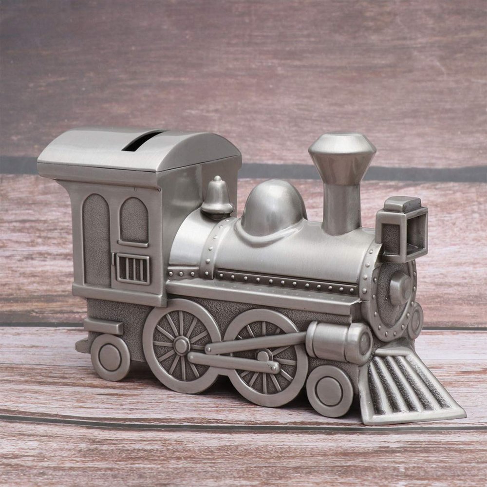 Homoyoyo Train Piggy Bank for Boys Locomotive Train Coin Box Boys and Girls Money Box Desktop Decor