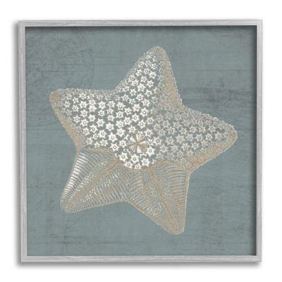 'Patterned Starfish Aquatic Sea Life'| Framed Giclee Art