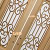 iLAND Dollhouse Door on 1:12 Scale, Dollhouse Accessories of Miniature Gate w/Carved Pattern & 3D Lattice Panes Reflecting Rainbow Light & Golden Handles view 4