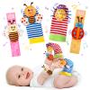 PADONISE Baby Wrist Rattle Socks and Foot Finder Set Baby Rattles Toys for 0-12 Month, Infant Girl Boy Toys for Babies 3-6 Months, Newborn Hand & Foot Toys for 0 to 9 Months, Baby Easter Gifts view 1