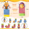 PADONISE Baby Wrist Rattle Socks and Foot Finder Set Baby Rattles Toys for 0-12 Month, Infant Girl Boy Toys for Babies 3-6 Months, Newborn Hand & Foot Toys for 0 to 9 Months, Baby Easter Gifts view 3