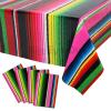 4 Pcs Disposable Mexican Fiesta Tablecloth Birthday Party Decorations Plastic Tablecover Mexico Table Cover Cinco De Mayo Themed Party Supplies Rectangle view 1