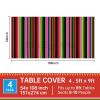 4 Pcs Disposable Mexican Fiesta Tablecloth Birthday Party Decorations Plastic Tablecover Mexico Table Cover Cinco De Mayo Themed Party Supplies Rectangle view 2