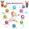 PADONISE Wrist Rattle Foot Finder Socks Set for Baby Arm Hand Rattle Feet Leg Ankle Socks Newborn Soft Sensory Toys Baby Socks Newborn Rattles Toys Valentines Gift 0-3 6-12 Months Infant Girl Boy view 4