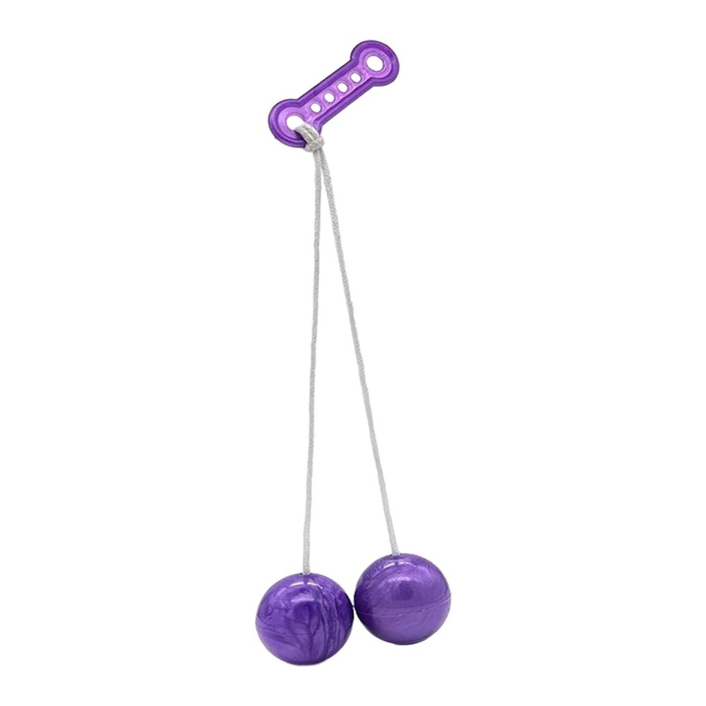Milageto Swing Balls on A String Bump Ball Collectible Birthday Gifts Developmental Outdoor Activity Noise Maker Toys for Graduation Sporting Events, Violet 4.5cm