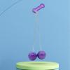 Milageto Swing Balls on A String Bump Ball Collectible Birthday Gifts Developmental Outdoor Activity Noise Maker Toys for Graduation Sporting Events, Violet 4.5cm view 3