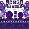 233 Pcs Space Galaxy Party Decoration Star Party Supplies Ramadan Party Supplies Purple Galaxy party Tableware Set Plates Napkins Tablecloth Birthday Banner Favors Ramadan Decoration for 20 Guests view 1