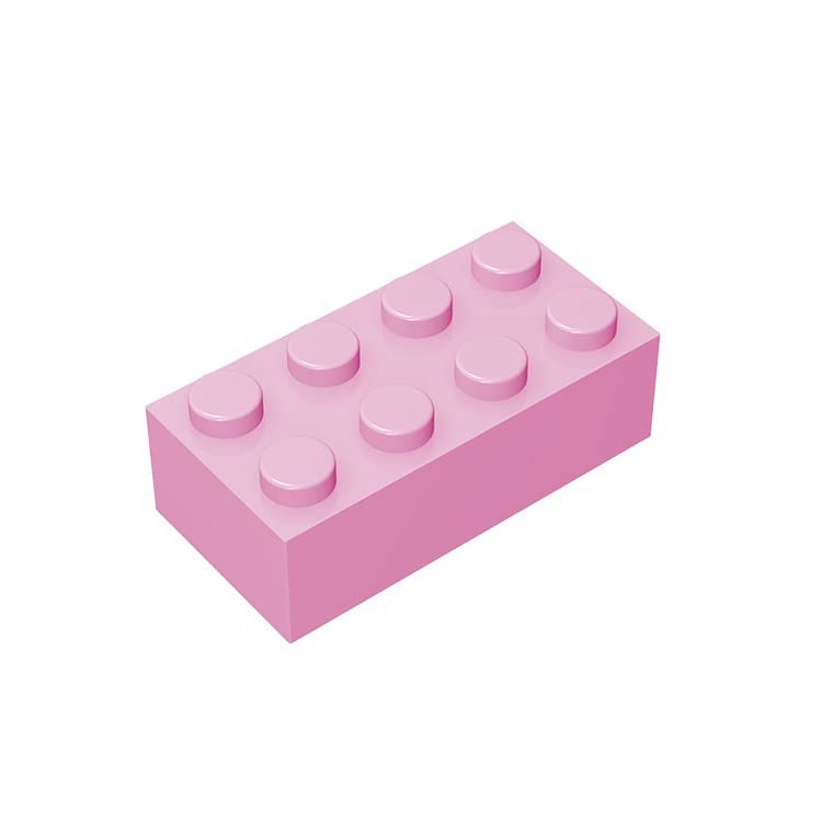 TTEHGB TOY Classic Bulk Brick Block 2x4, 300 Piece Building Brick Pink, Compatible with Parts and Pieces 3001, Creative Play Set - Compatible with Major Brands(Colour:Pink)