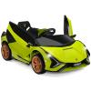 OLAKIDS Kids 12V Licensed Lamborghini SIAN Ride On Car, Electric Vehicle for Toddler with Control Remote, Battery Powered Toy with Music, Horn, 2 Speeds, Suspension, LED Lights, Bluetooth, USB (Green) view 1