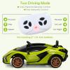 OLAKIDS Kids 12V Licensed Lamborghini SIAN Ride On Car, Electric Vehicle for Toddler with Control Remote, Battery Powered Toy with Music, Horn, 2 Speeds, Suspension, LED Lights, Bluetooth, USB (Green) view 3