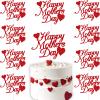 15pcs Happy Mother's Day Cake Topper Red Glitter Cake Topper Mothers Day Cupcake Topper Heart Shaped Cake Picks Cake Accessories for Mom's Birthday Mother's Day Gifts Cake Decoration Party (Red) view 1
