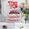 15pcs Happy Mother's Day Cake Topper Red Glitter Cake Topper Mothers Day Cupcake Topper Heart Shaped Cake Picks Cake Accessories for Mom's Birthday Mother's Day Gifts Cake Decoration Party (Red) view 2