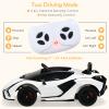 OLAKIDS Kids 12V Licensed Lamborghini SIAN Ride On Car, Electric Vehicle for Toddler with Control Remote, Battery Powered Toy with Music, Horn, 2 Speeds, Suspension, LED Lights, Bluetooth, USB (White) view 3