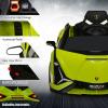 INFANS 12V Licensed Lamborghini Sian Kids Ride On Car with Parent Remote Control, Spring Suspension, MP3 Player, Electric Toy Roadster Carbon Fiber Textured for Toddler (Green) view 2
