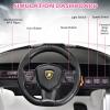 INFANS 12V Licensed Lamborghini Sian Kids Ride On Car with Parent Remote Control, Spring Suspension, MP3 Player, Electric Toy Roadster Carbon Fiber Textured for Toddler (White) view 4