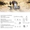RC Steering Assembly Aluminum Alloy Upgrade Part RC Steering Bellcrank Set for Rock 1:10 RC Cars (Silver) view 2