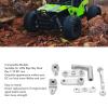 RC Steering Assembly Aluminum Alloy Upgrade Part RC Steering Bellcrank Set for Rock 1:10 RC Cars (Silver) view 3