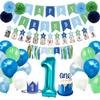 Tenshun Baby Boy 1st Birthday Decorations with Happy Birthday Banner, 12 Monthly Photo Banner view 1