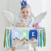 Tenshun Baby Boy 1st Birthday Decorations with Happy Birthday Banner, 12 Monthly Photo Banner view 4