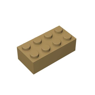 TTEHGB TOY Classic Bulk Brick Block 2x4, 300 Piece Building Brick Earthy Yellow, Compatible with Parts and Pieces 3001, Creative Play Set - Compatible with Major Brands(Colour:Earthy Yellow)