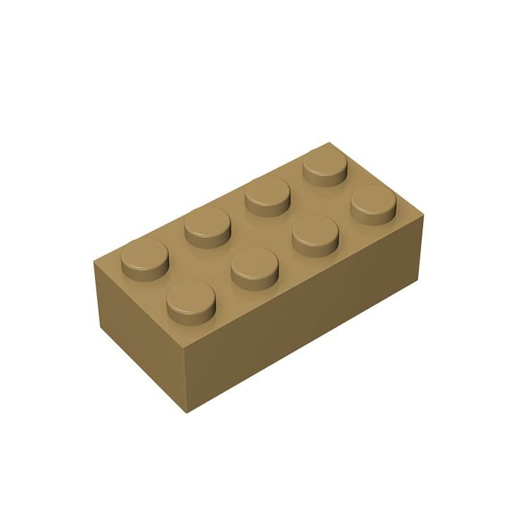 TTEHGB TOY Classic Bulk Brick Block 2x4, 300 Piece Building Brick Earthy Yellow, Compatible with Parts and Pieces 3001, Creative Play Set - Compatible with Major Brands(Colour:Earthy Yellow)