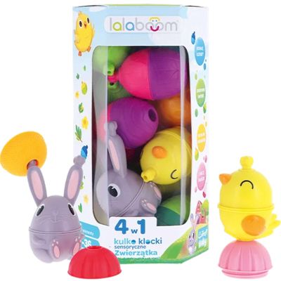 Club, Lalaboom - Ball-Pads Sensory, Animals - Set of 24 Elements, Toy 4in1, Blocks for Toddlers, Motor Development, Safe Educational Toy for Children from 10 Months