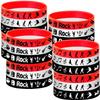ATSMOICY 48PCS Rock and Roll Rubber Bracelets Silicones Wristbands -80s 90s Themed Musician Guitar Rap Party Supplies Decorations Birthday Party Favors view 1
