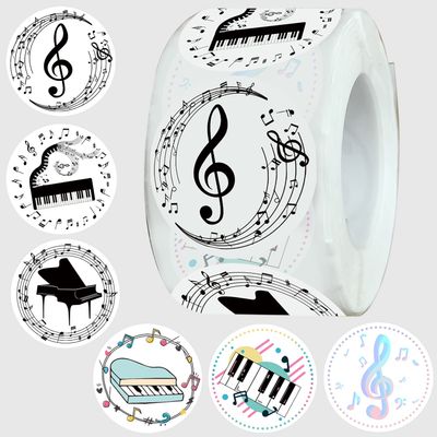 500PCS Piano Notes Stickers Party Favors-Piano Notes Sticker Party Supplies Decorations Musician Birthday Party Favors
