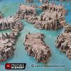 3DEGOS Goblin Grotto Raised Caverns Set DND Terrain for Dungeons and Dragons Terrain, D&D, Pathfinder, Warhammer 40k, Miniatures, D and D, Dungeons and Dragons Gifts, Dungeon Master view 3