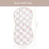 LifeTree Muslin Baby Burp Cloths - Soft 2 Pack Viscose Bamboo Cotton Large 22'' by 10'' Absorbent Milk Spit Up Rags - Burping Cloths for Newborn, Girls Boy (Floral & Checkerboard) view 4