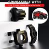 GLOBACT Black Brass Steering Blocks Knuckle and Caster Blocks C-Hubs and Axle Cover Diff Cover Counterweight Set for 1/18 TRX4M Upgrade Parts RC Crawler (55g/Set) view 2