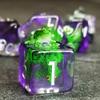 Sage's Portal Animal Familiars Resin DND Dice Set Polyhedral Dice Set for Dungeons and Dragons RPG Pathfinder Tabletop TTRPG (Green Frog) view 4
