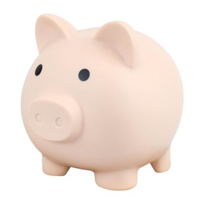 HengDu Cute Piggy Bank, Made of Drop-Resistant Environmentally Friendly Plastic, a Great Gift for Children (Flesh)
