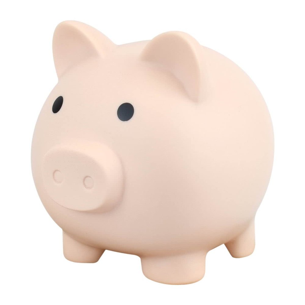 HengDu Cute Piggy Bank, Made of Drop-Resistant Environmentally Friendly Plastic, a Great Gift for Children (Flesh)